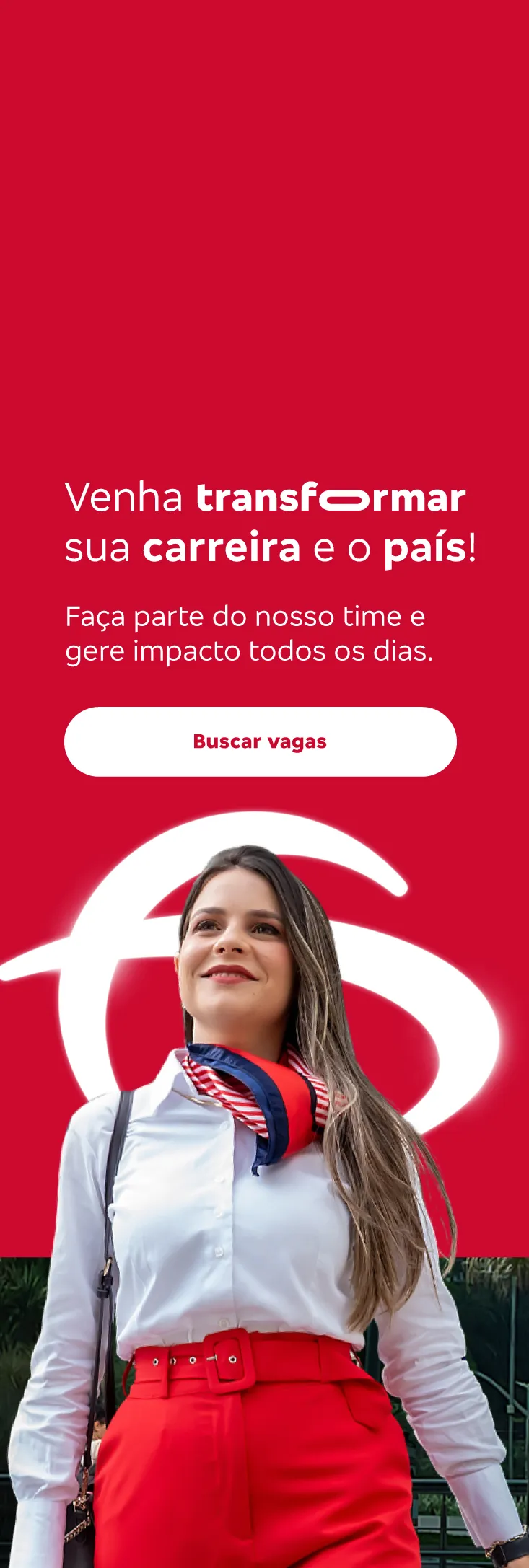 O bradesco espera pelo seu talento, botão encontrar vagas