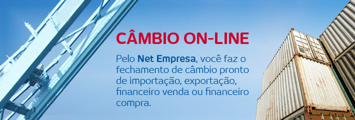 Câmbio On-Line. Você efetua via internet o fechamento de câmbio pronto de exportação e importação com segurança e agilidade.