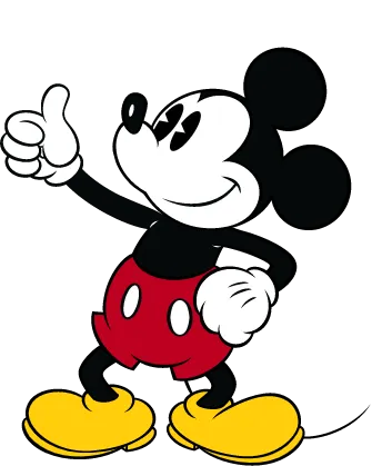 Personagem Mickey com um joinha
